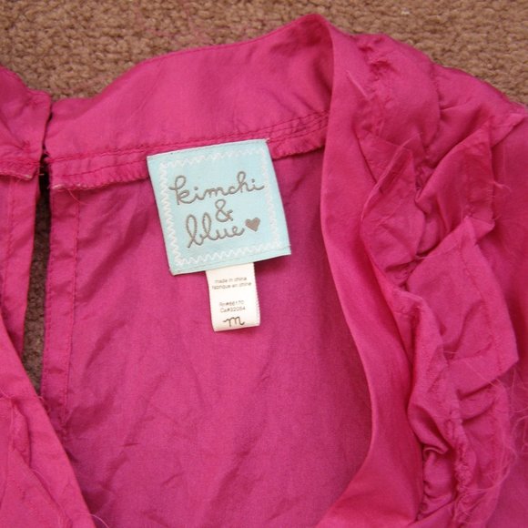 NEW Size M Kimchi Blue Fuchsia SILK Tunic dress - Picture 15 of 15